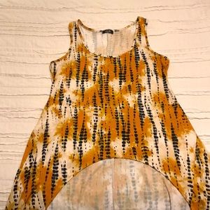 High/Low tie dye tank top shirt